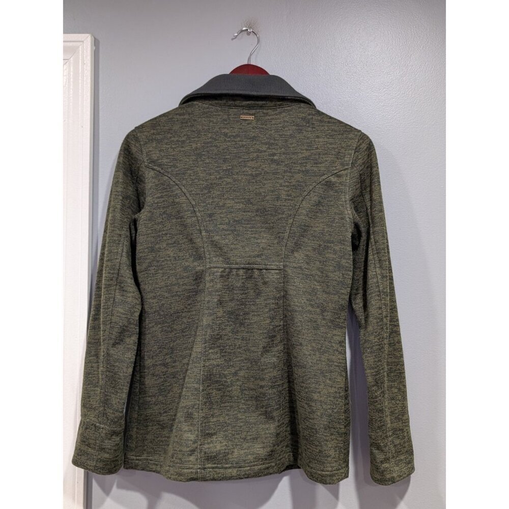 Prana Women's Martina Heathered Green Soft-Shell Jacket Full Zip Military Sz XS - Picture 2 of 16